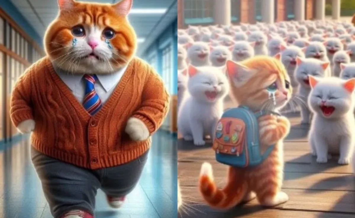  Meme de gato “miau, miau, miau” gerado por inteligência artificial é um sucesso nas redes (Créditos: Tiktok/ @mpwild)