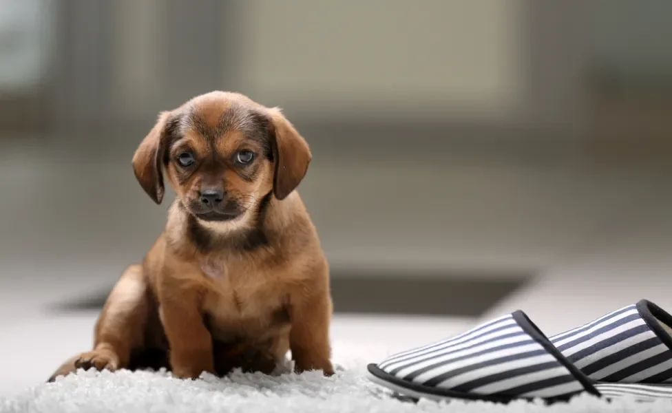 filhote de cachorro sentado