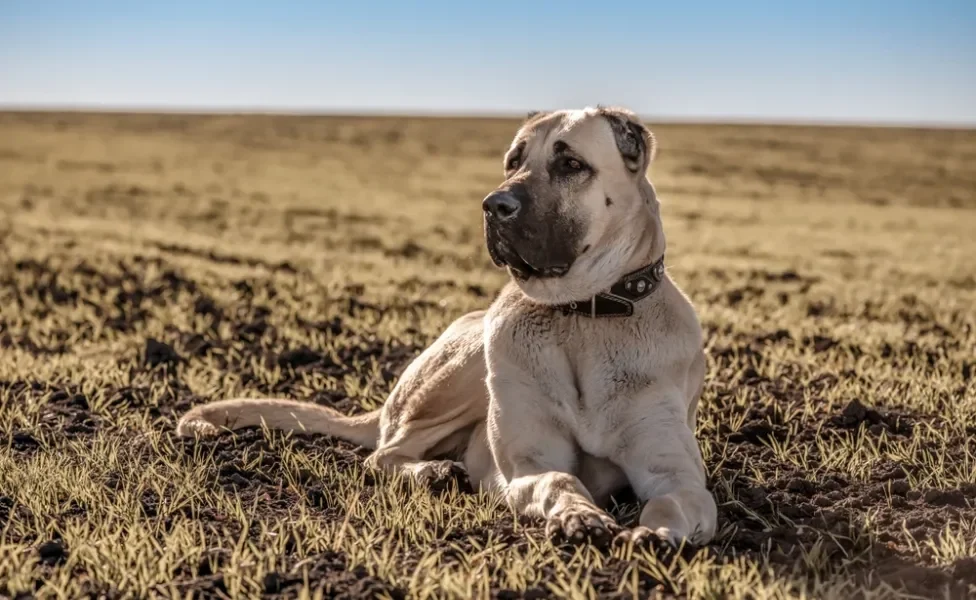 cão mais forte do mundo kangal deitado ao ar livre