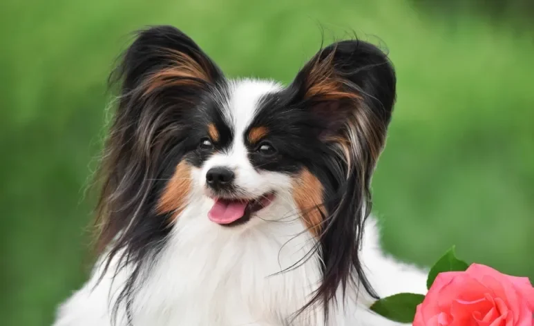 Os cães Papillon têm uma aparência fofinha e peluda